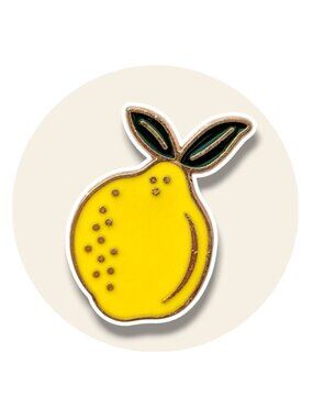 Fruit Enamel Tiny Pin: Lemon